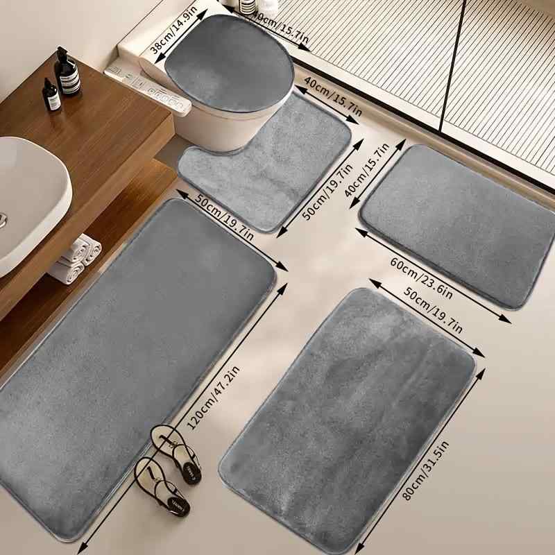 マット 玄関マット バスマット トイレマット 浴室マット ポリエステル 珊瑚マイヤー 吸水 速乾 滑り止め付き 無地 ピンク ベージュ グレー ブラック ネイビー