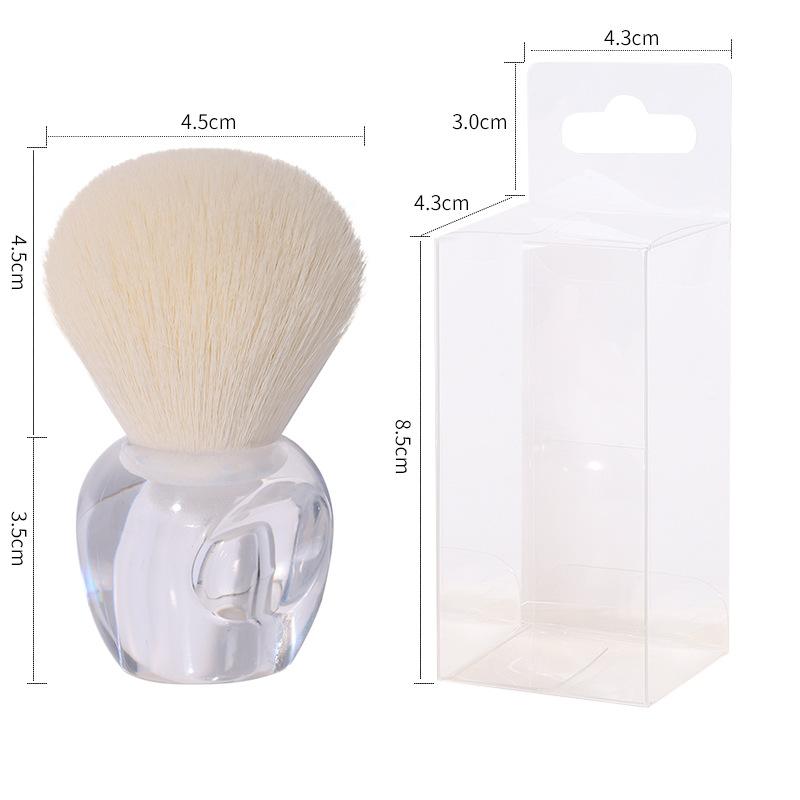 フェイスブラシ チークブラシ ミニ アップル型 パウダーブラシ 携帯用 人工繊維 メイクブラシ 小型 持ち運び(x3)