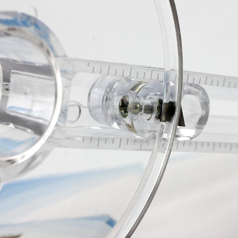 切円器 58mm 手芸 DIY 円切りツール 透明 プラスチック製 75mmまで伸縮可能(x2)