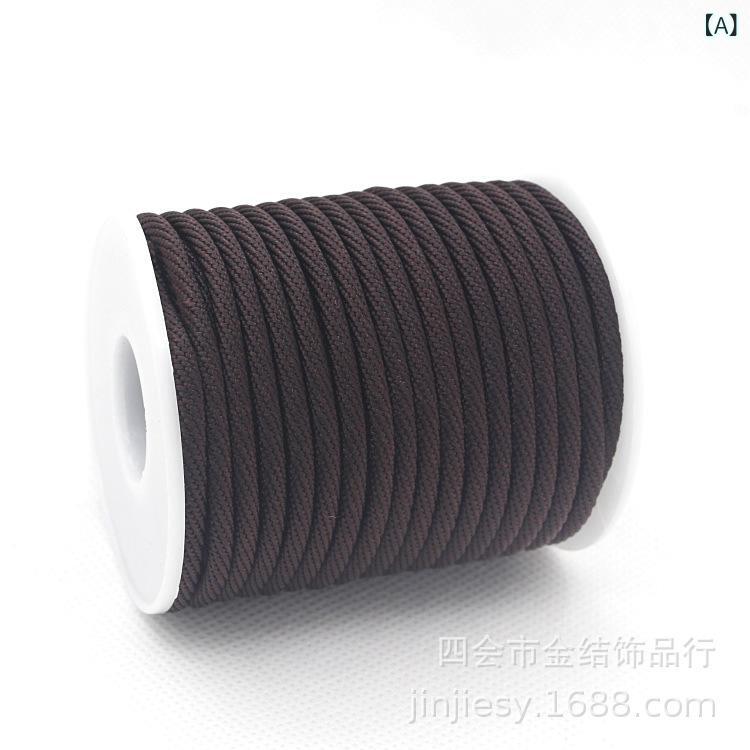 ネックレス レディース メンズ 紐 組紐 3mm 手芸 ハンドメイド 素材 室内装飾 手提げ袋 끈 コーヒー色 ..