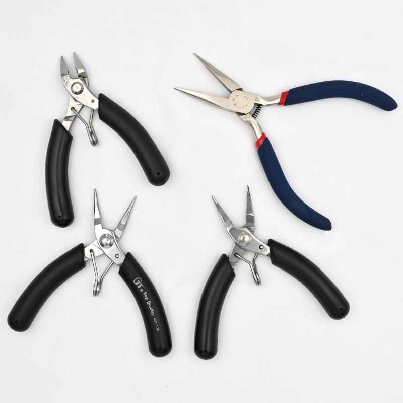 工具 ステンレス製 手芸用 アクセサリー制作 ラジオペンチ 平ヤットコ 丸ペンチ ニッパー 電着塗装