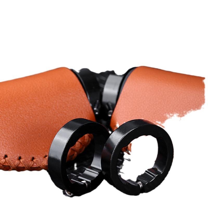 自転車 グリップ カバー 牛革 ハンドル カバー マウンテンバイク レトロ PUレザー 手縫い 滑り止め 汎用