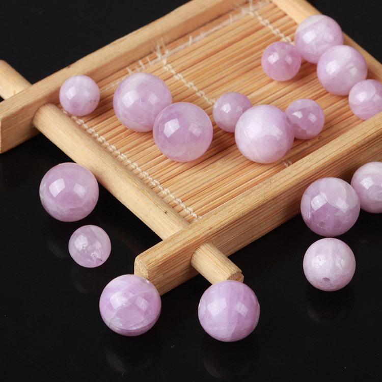 丸玉 パーツ 素材 ラベンダーアメジスト DIY 手作り ブレスレット 手芸用品 アクセサリーパーツ