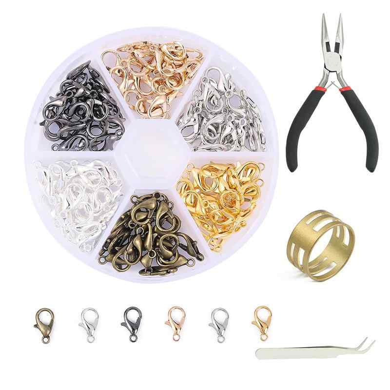 アクセサリーパーツ 12mm ロブスタークラスプ カニカン 留め具 セット ネックレス ブレスレット DIY 手..