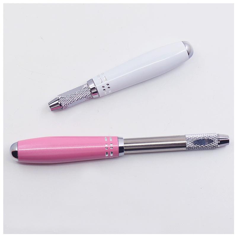 眉毛タトゥー用ペン レディース 伸縮式 2way 霧眉 アイブロウ 眉毛アート メイクアップ ツール ピンク 白