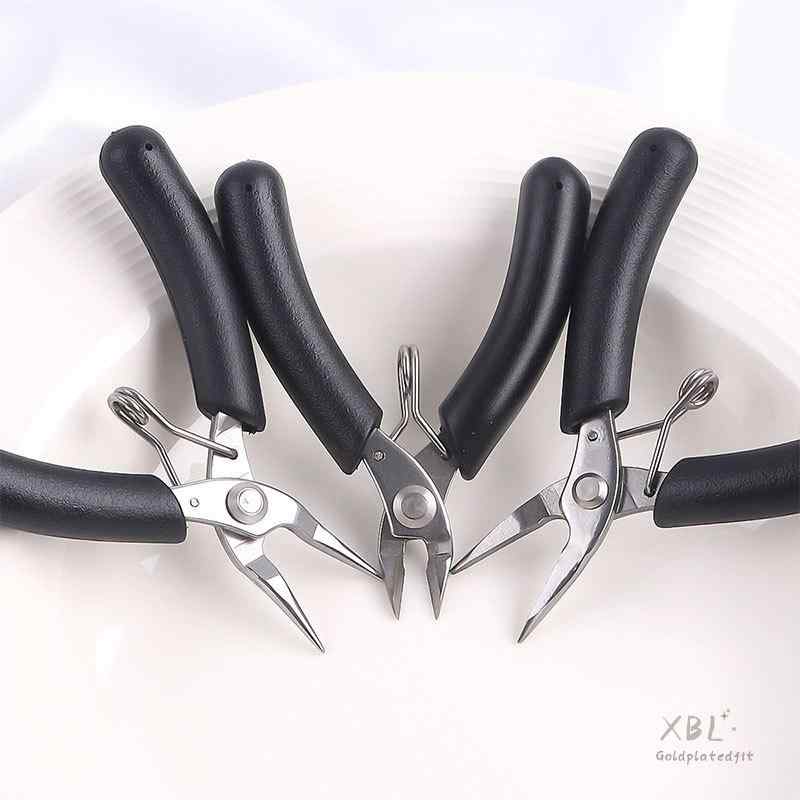 工具 ステンレス製 ミニ 精密 ジュエリー プライヤー 丸ペンチ ニッパー DIY 手芸 ワイヤー アクセサリー