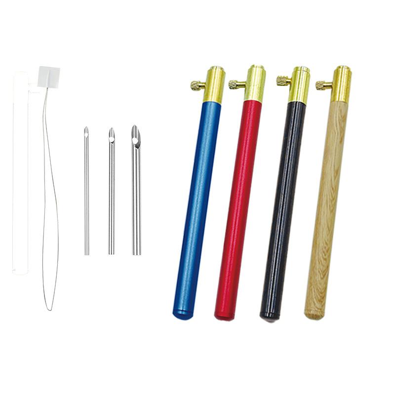 手芸針 DIY 材料 ツール キット 刺しゅう針 レース針 20mm 35mm 50mm 針先 交換可能 ブルー ブラック ..