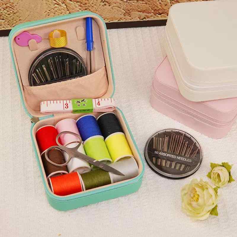 裁縫箱 レディース 携帯用 裁縫セット ソーイングセット ミニ 針 糸 収納ケース付き ピンク系 ブラック..