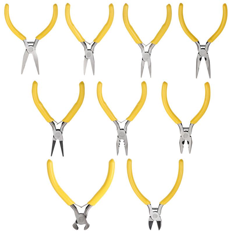 工具 DIY 手芸用 精密ラウンドノーズプライヤー 斜めニッパー 先端プライヤー 多機能ワイヤープライヤ..