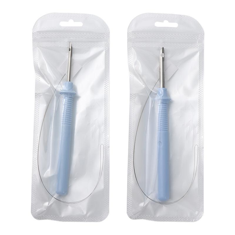 刺繍針 ツール 35mm 50mm ブルー 粗毛糸 パンチニードル 手芸用品(x3)