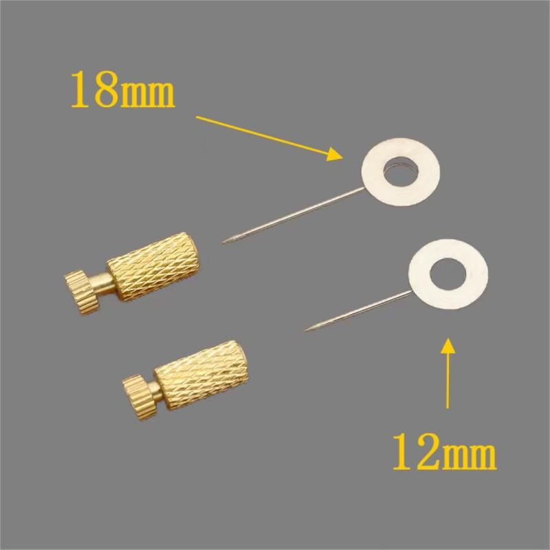 ブローチ DIY 手芸 レザークラフト 縫製用具 銅製 固定ピン 2サイズ 中国風(x10)