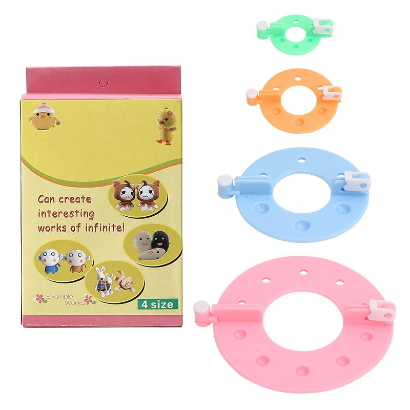 毛糸 絨球 メーカー 卸売 手芸 毛糸 円形 ボール 製作 道具 家庭用 編み機 カラフル(x4)