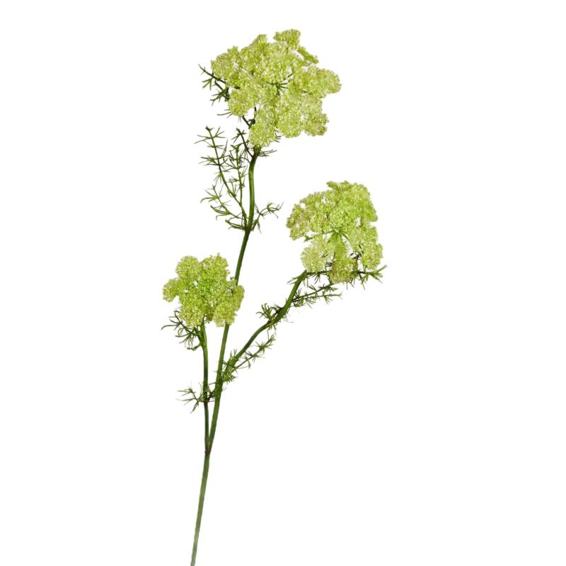 造花 3本 枝分かれ 霧状 花材 ニンジン花 雪珠 花芸 アートフラワー 装飾 ホワイト グリーン ピンク パ..