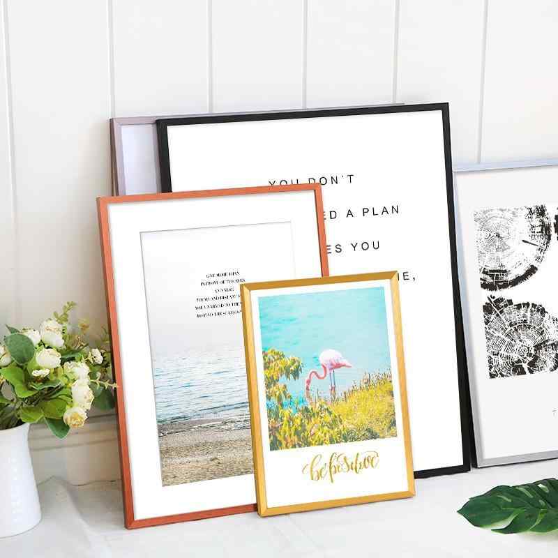 フォトフレーム 細 फ्रेम アルミ合金 壁掛け 卓上 写真立て ポスターフレーム ミニマル 30*40cm 40*50c..