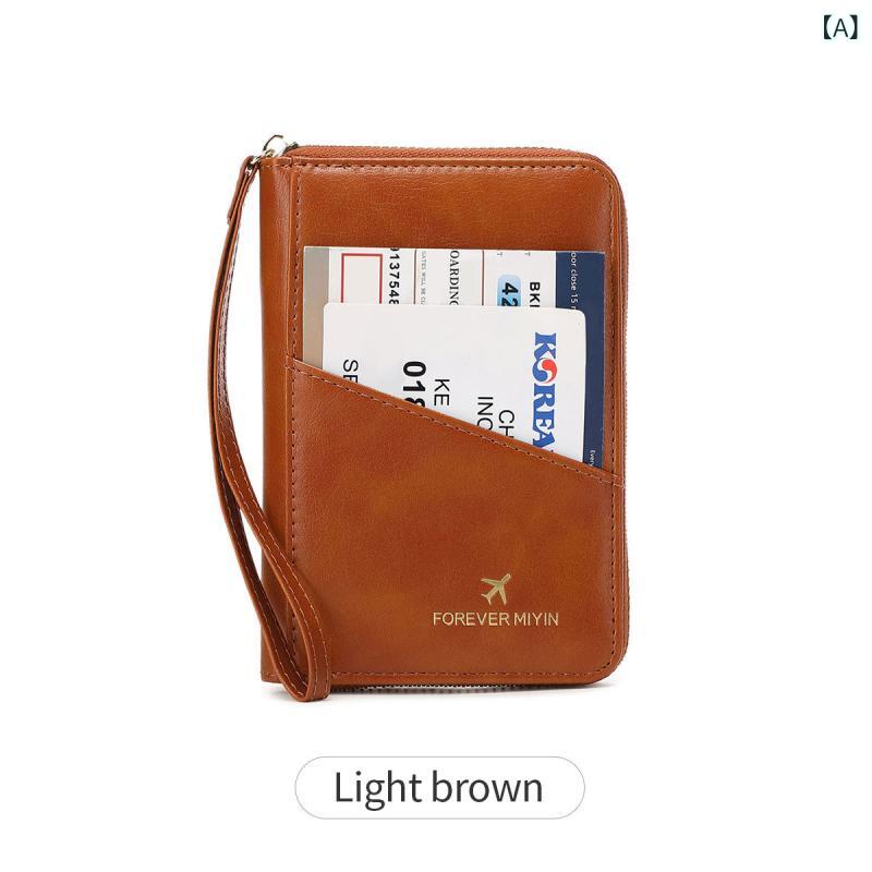 クロスボーダー 新型 RFID 防 磁 パスポート バッグ ジッパー ショート タイプ パスポート クリップ 多..