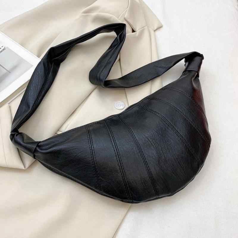 バッグ レディース ショルダーバッグ 牛角バッグ 無地 PUレザー 車縫い 斜めがけ 鞄 カバン スマホ 普..