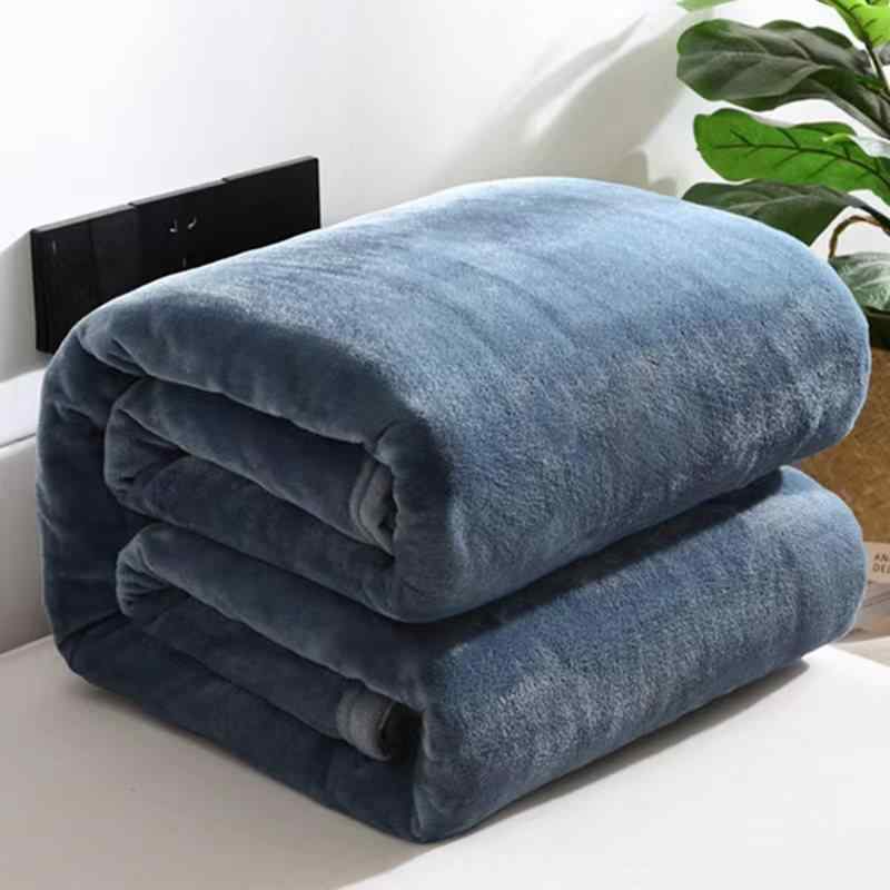 毛布 ひざ掛け フランネル あったか 暖か 軽量 ブランケット 寝具 深紫 宝石藍 大紅 豆沙 黒 酒紅 コー..