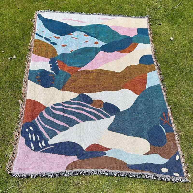 ブランケット アウトドア用 ブランケット ボヘミアン エスニック柄 ピクニックマット ソファカバー テ..