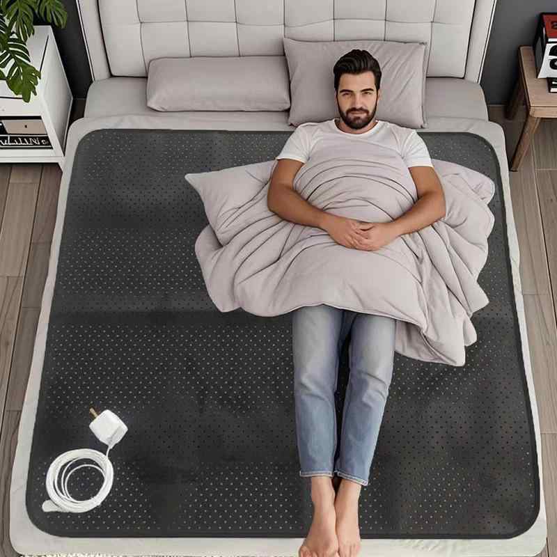 ベッドパッド レディース メンズ 導電性 PUレザー 静電気防止 アーシング 接地 秋冬 68cm*98cm 68cm*13..