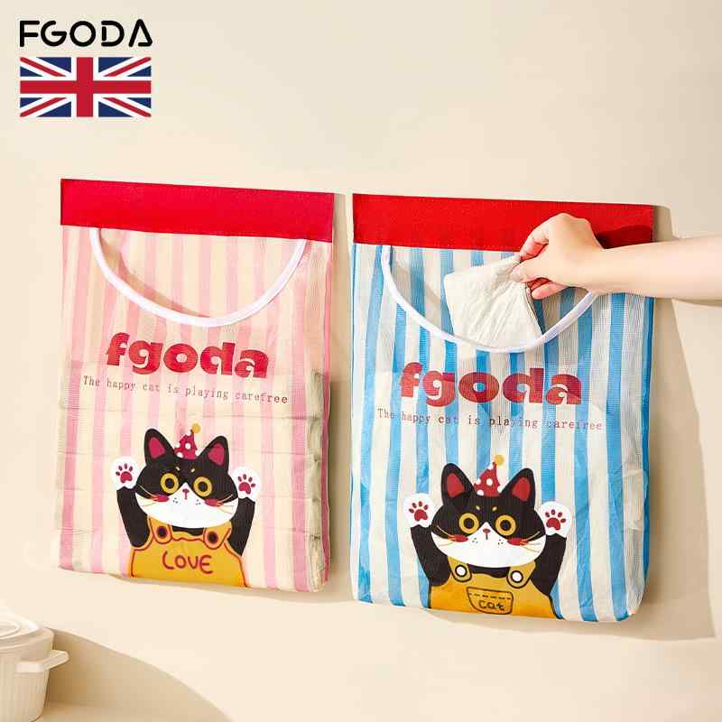 収納用品 レディース 衣類収納 メッシュ 壁掛け ドアハンガー 大容量 かわいい 猫柄 クマ柄