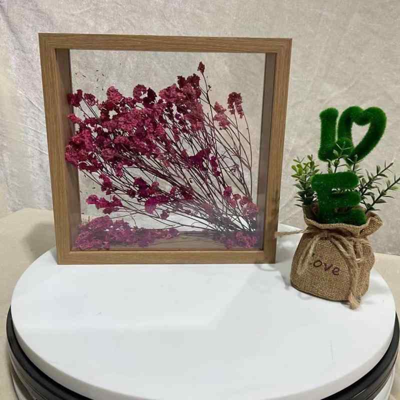 フォトフレーム 木製 手作り 空枠 ドライフラワー 標本 立体収納 スタンド付き 6寸 木目調 胡桃色 白 ..