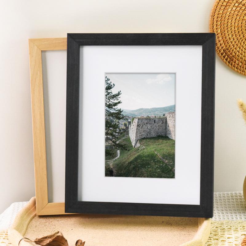 相框 木製 フレーム A3 サイズ 壁掛け 卓上 写真立て 長方形 軽量 木目調 白 黒 ブラウン(x5)