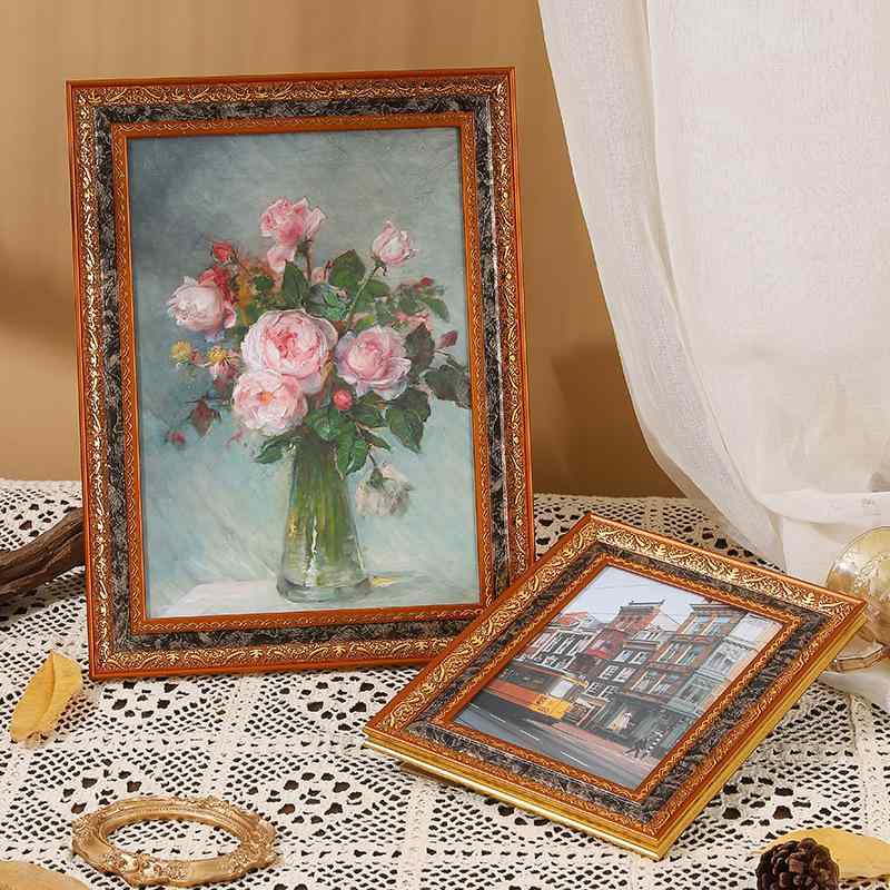 フォトフレーム 額縁 壁掛け 卓上 兼用 樹脂製 長方形 5号 6号 7号 8号 10号 A4 ゴールド シルバー 白 ..