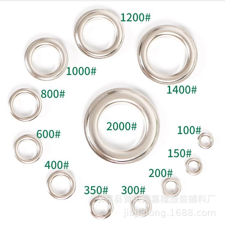 ボタン 四色 鶏眼 鉄 銅 ステンレス 金属 釦 ハトメ 気眼 真鍮製 外套 ジーンズ 帽子(x2000)