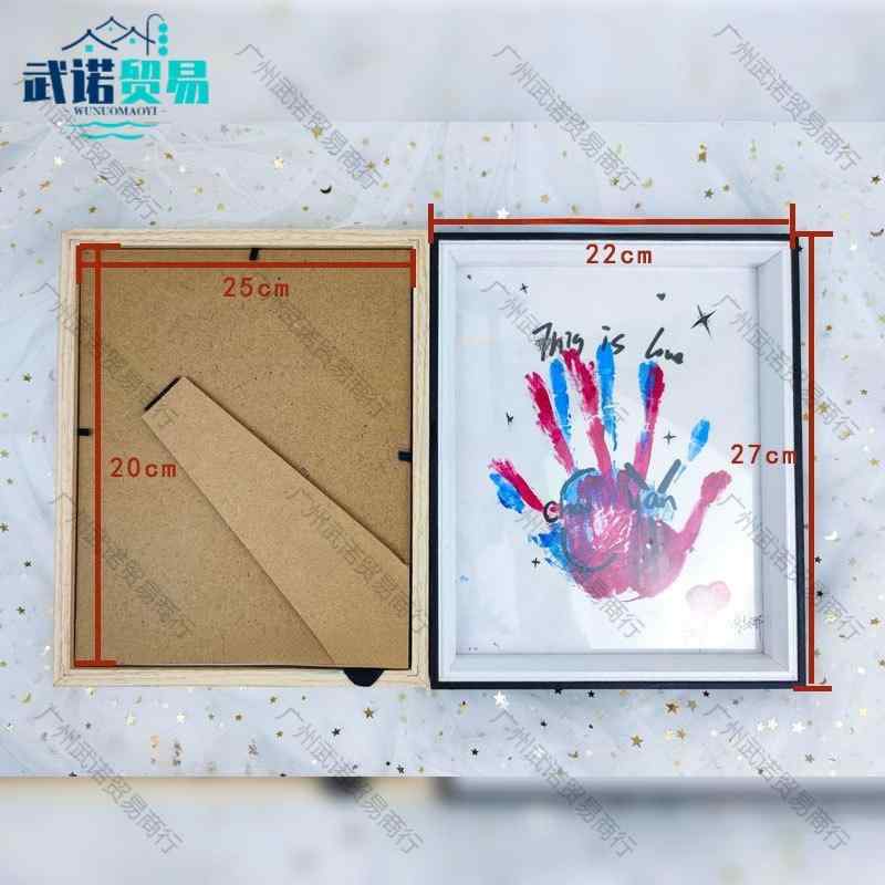 相框 手形 ペイント DIY フレーム 写真立て カップル 恋人 友人 思い出 長方形 リビング 寝室(x2)