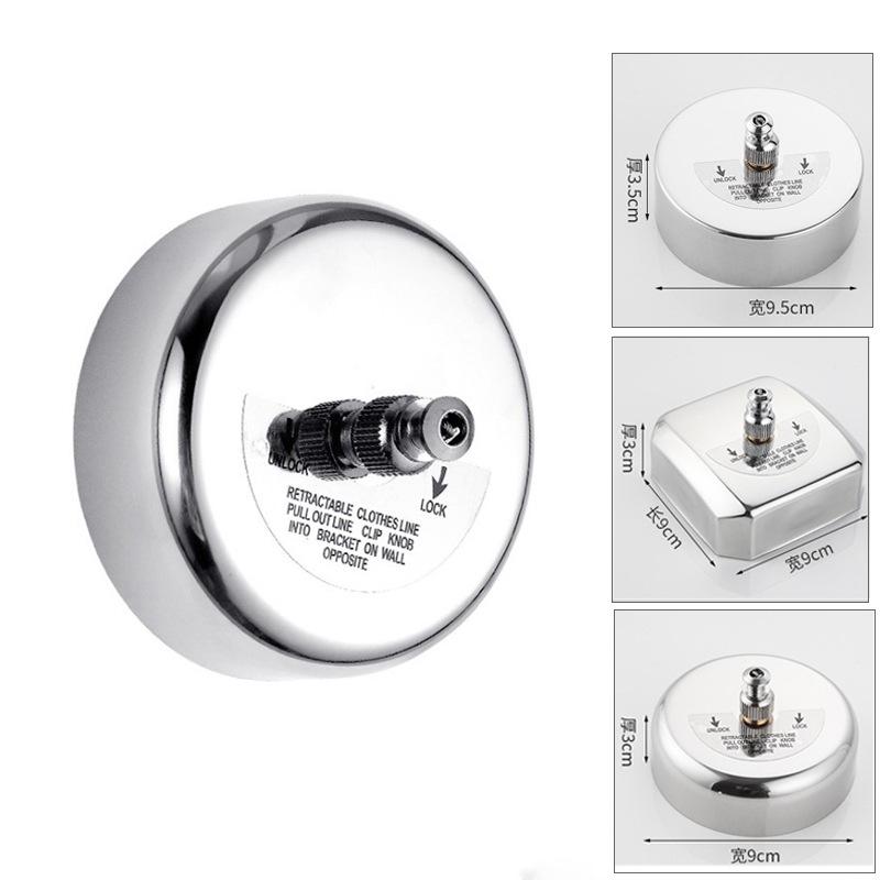 物干しロープ 室内 伸縮自在 ステンレスワイヤー ナイロン製 穴あけ不要 壁付け 屋外 ベランダ 部屋干..