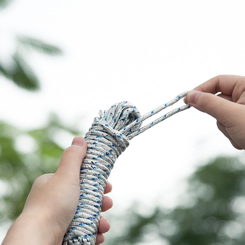 物干しロープ バルコニー用 太め 丈夫 ロング ナイロン製 多機能 屋外 晒し 結束 テント用 花柄 10m 5m