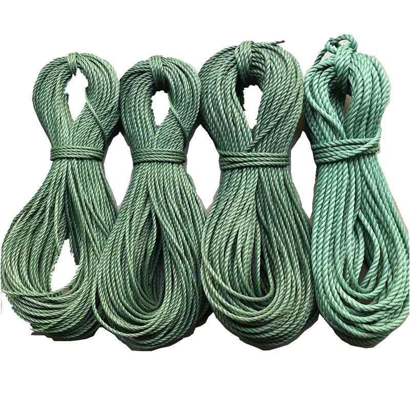 物干し 墨緑 ナイロンロープ 物干しロープ 梱包ロープ 結束ロープ ビニールロープ テントロープ 広告ロ..