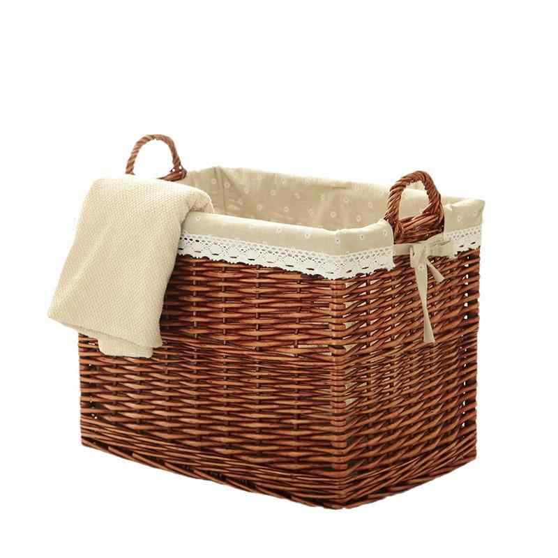 収納かご 柳編み 寝室 コットン 毛布 収納 バスケット バルコニー ランドリー バスケット 鍋料理店 衣..