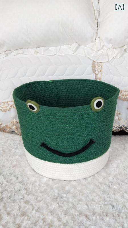 収納ボックス キッズ ベビー おもちゃ箱 綿 ロープ バスケット ランドリーバスケット 玩具 ぬいぐるみ ..