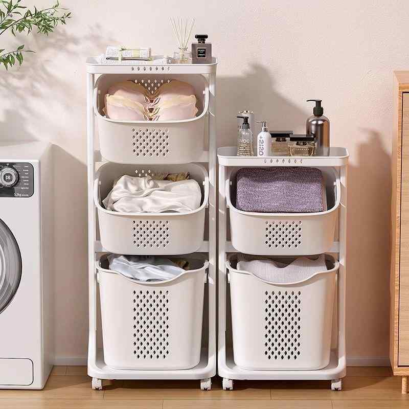 ランドリーバスケット レディース メンズ 2層式 キャスター付き 脱衣かご ランドリー収納 多層 分別 プ..