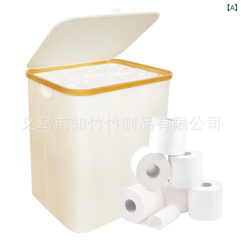 ランドリーバスケット 折りたたみ式 竹製フレーム ふた付き オックスフォード布 大容量 洗濯カゴ 脱衣..