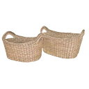 収納かご レディース メンズ 海草 手編み ランドリーバスケット キッチン フルーツ 野菜 収納 ボックス おもちゃ 雑貨 整理(x50)