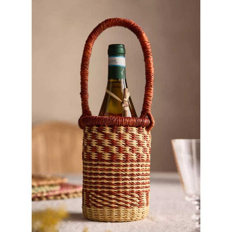 収納バスケット 海草 手編み 取っ手付き ランドリーバスケット 衣類収納 おもちゃ収納 新中式(x50)