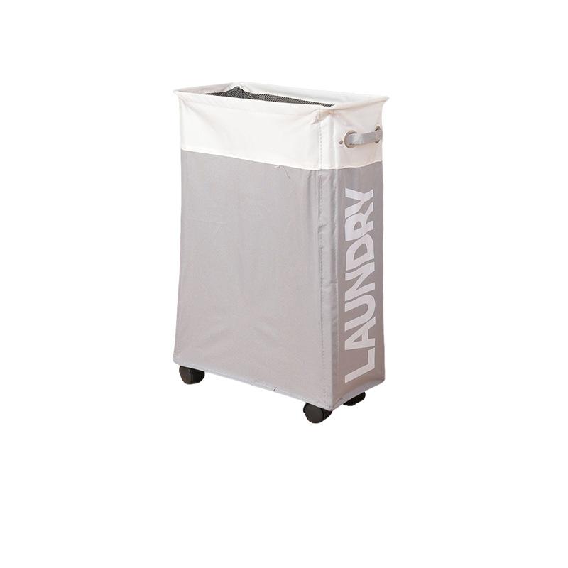 収納バスケット 車輪付き ランドリーバスケット 汚れた衣類収納 おもちゃ収納 オックスフォード布 ランドリーボックス 簡易組み立て式 ブラック グレー ベージュ
