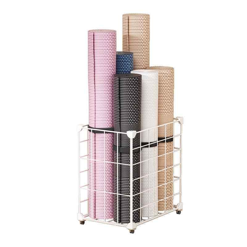 ヨガマット収納ラック レディース ランドリーバスケット キャスター付き 隙間収納 整理棚 不锈钢 白 黒..