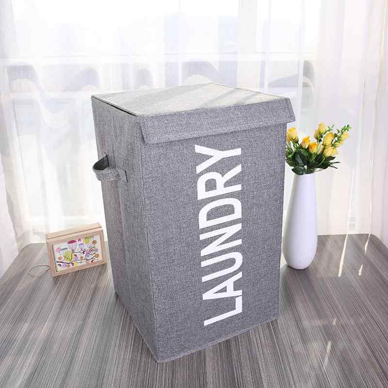 ランドリーバスケット レディース メンズ 布製 折りたたみ 大容量 ふた付き 韓国 北欧 洗濯かご 雑貨 収納ボックス 薄緑 グレー ベージュ コーヒー(x4)