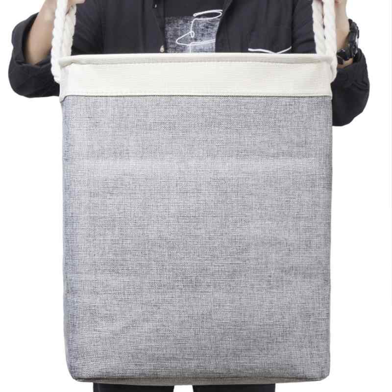 ランドリーバスケット レディース メンズ 綿麻 折りたたみ 大容量 洗濯かご 収納ボックス ベージュ グ..