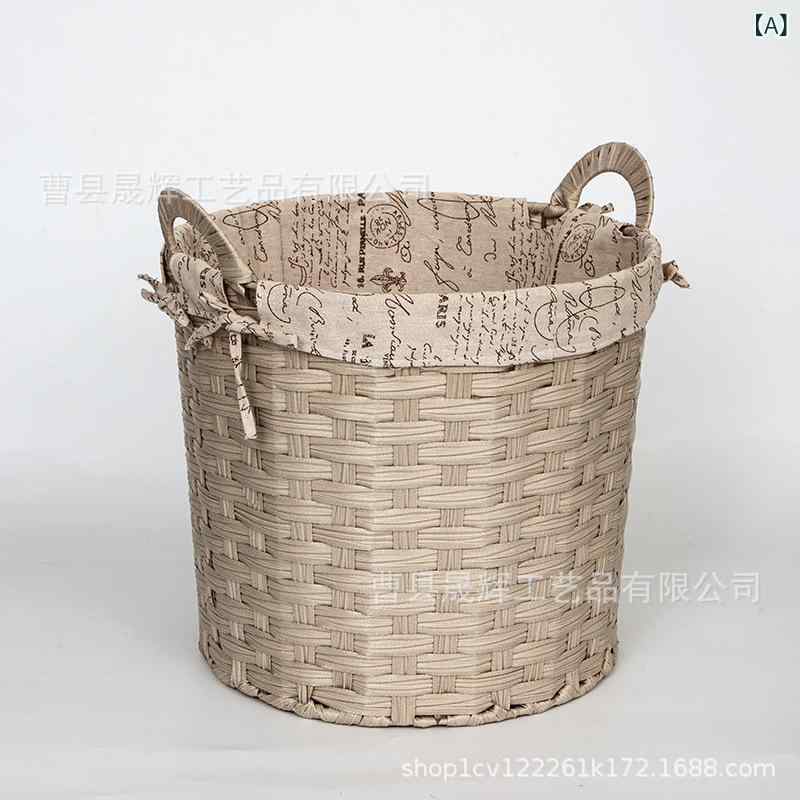 洗濯かご ランドリーバスケット 大容量 仿藤編み 取っ手付き ランドリー収納 おもちゃ収納 寝室 浴室 脱衣かご 収納バスケット グレー ブラウン