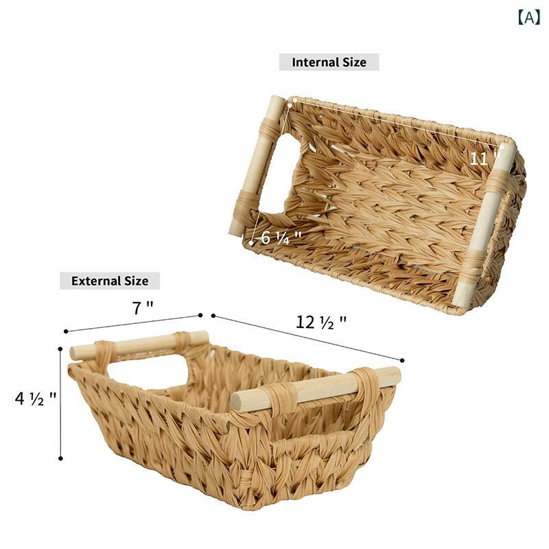 収納ケース 収納ボックス 籐編み リモコン 文具 フルーツ CD 薬 アクセサリー 小物入れ 卓上 整理(x40)