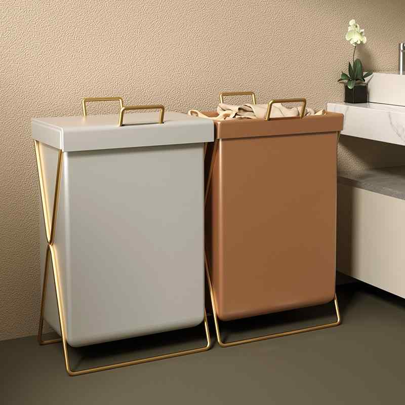 ランドリーバスケット 折りたたみ式 洗濯かご 収納ボックス ふた付き ランドリーボックス 鉄製 ヨガマ..