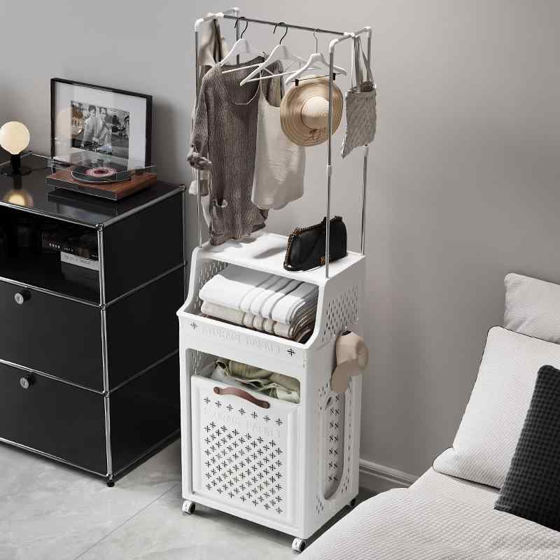 ランドリーバスケット ランドリー収納 ランドリーボックス 洗濯かご 脱衣かご 浴室 洗面所 ランドリーラック 収納棚 キャスター付き