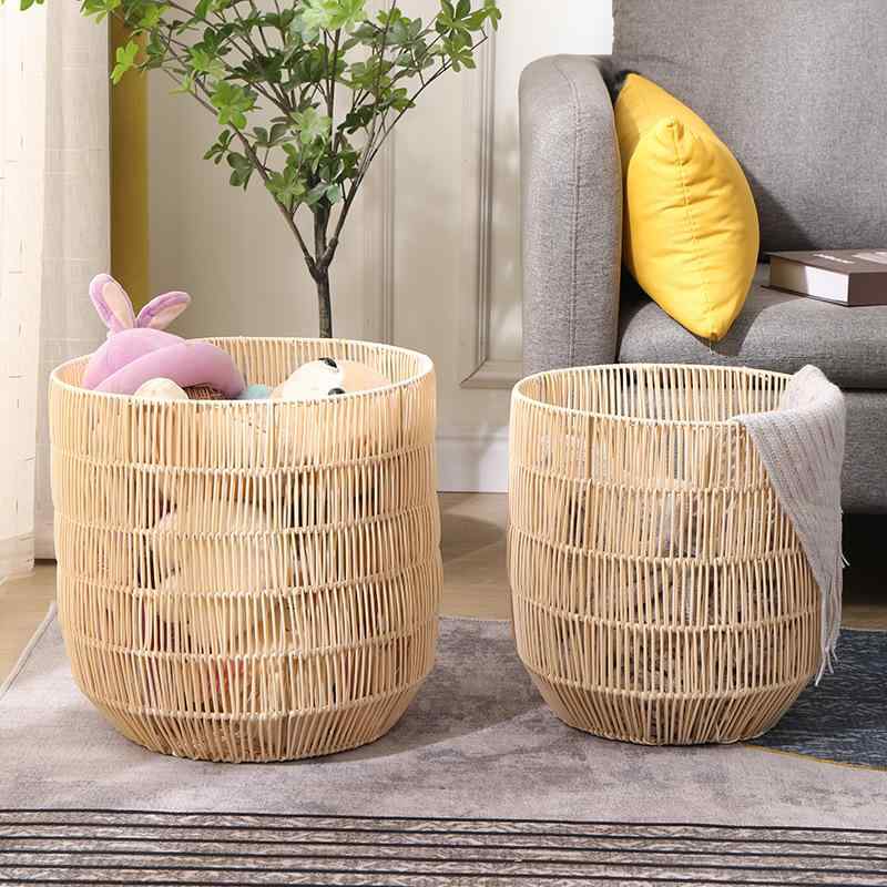 ランドリーバスケット 汚れた衣類用バスケット ランドリーボックス 脱衣かご 洗濯かご 浴室用 ベージュ..