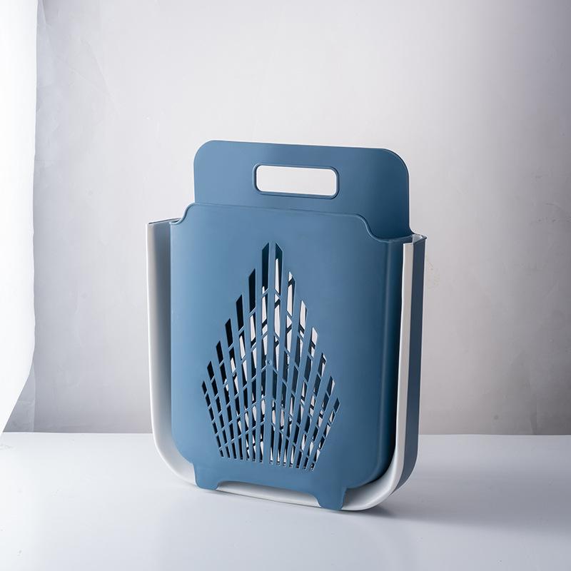 洗濯かご 壁掛け 折りたたみ式 大容量 ランドリーバスケット プラスチック製 省スペース 浴室 脱衣所 収納 ホワイト イエロー ブルー(x10)