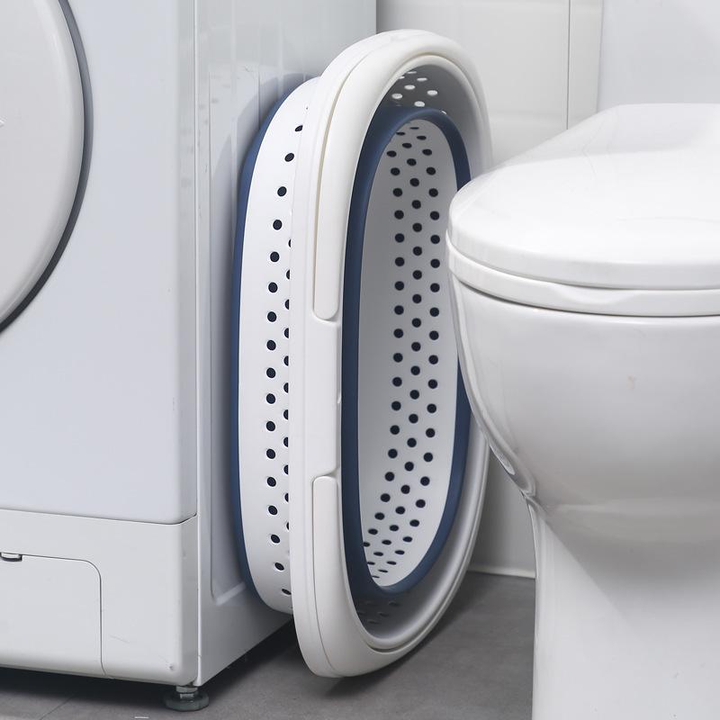 ランドリーバスケット レディース メンズ 大容量 折りたたみ 28L ランドリーボックス 洗濯カゴ 脱衣かご 持ち手付き ワインレッド ライトグレー ダークブルー(x2)