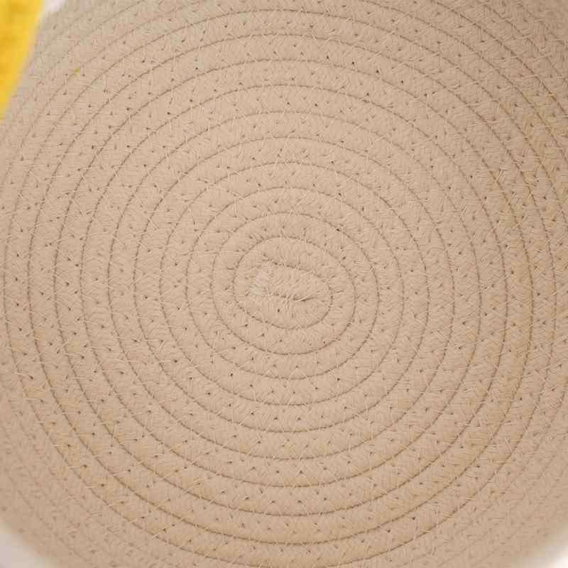 収納ボックス レディース 部屋 リビング ベッドルーム コットン ロープ製 かわいい ウサギ柄 カートゥーン 小物入れ 赤(x2)